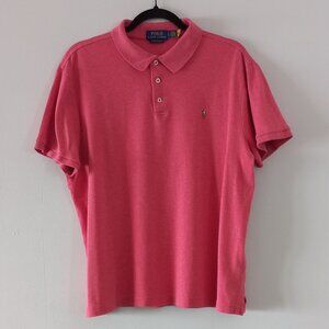 POLO RALPH LAUREN red custom slim fit short sleeve polo shirt